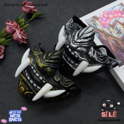 Mặt Nạ 3D Samurai Oni Nhật Bản - Đạo Cụ Halloween Hóa Trang Kinh Dị - Phụ Kiện Cosplay Độc Đáo, An Toàn, Thoải Mái