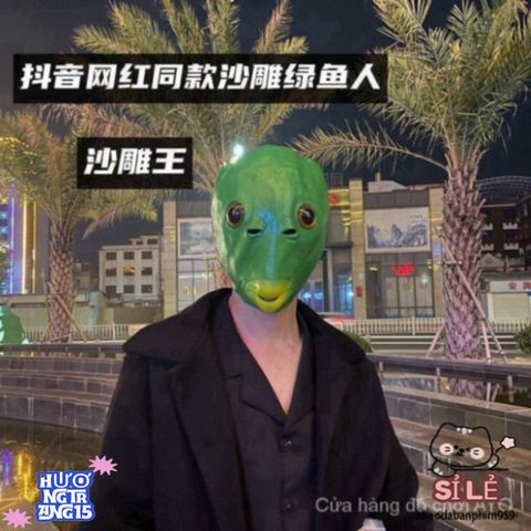 Mũ Mặt Nạ Quái Vật Xanh Hài Hước - Phụ Kiện Tiệc Tùng Vui Nhộn Cho Bữa Tiệc Rave và Sự Kiện Đặc Biệt