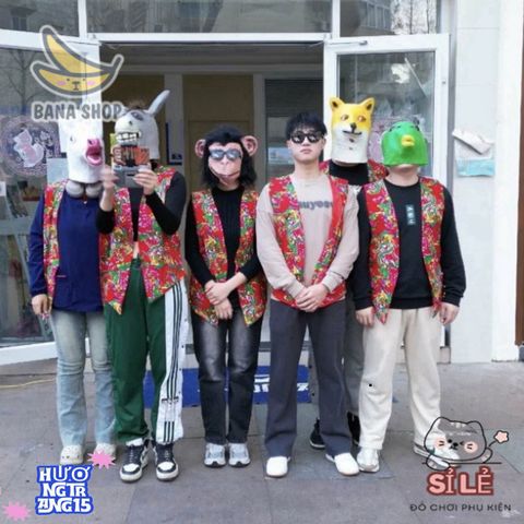 Mặt Nạ Hóa Trang Halloween Độc Đáo - Đầu Trâu, Ngựa, Khỉ, Chó Silicon Cao Su - Dùng Cho Tiệc, Sự Kiện Nghệ Thuật, Hoạt Động Ngoài Trời