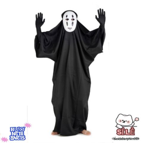 Bộ Hóa Trang Ma Vô Diện Kaonashi - Trang Phục Cosplay Spirited Away Dành Cho Trẻ Em & Người Lớn, Phù Hợp Mọi Lứa Tuổi
