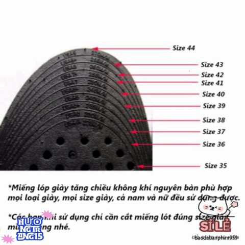 Combo Miếng Đệm Giày Tăng Chiều Cao 3cm-9cm - Đệm Khí êm ái, Tùy Chỉnh Chiều Cao, Phụ Kiện Giày Thời Trang Cho Nam Nữ