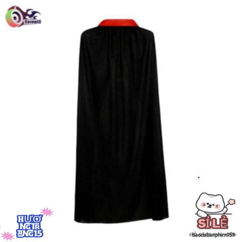 Áo choàng Halloween Gothic 150cm - Trang phục hóa trang cho trẻ em, phong cách bí ẩn và quyến rũ, hoàn hảo cho bữa tiệc hóa trang.