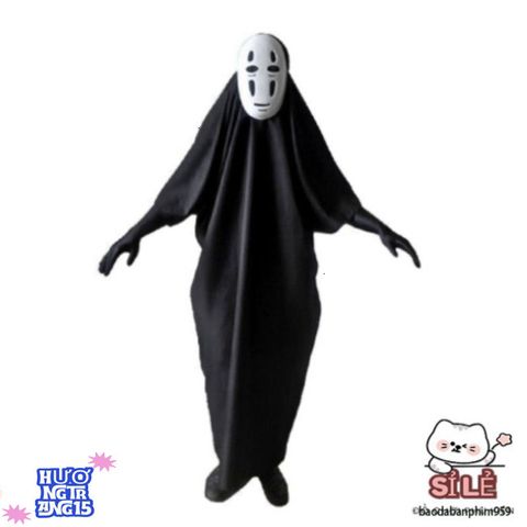 Bộ Hóa Trang Vô Diện Cho Trẻ Em và Người Lớn - Áo Choàng Đen & Mặt Nạ Cosplay Thú Vị Cho Tiệc Hóa Trang, Sự Kiện Giải Trí