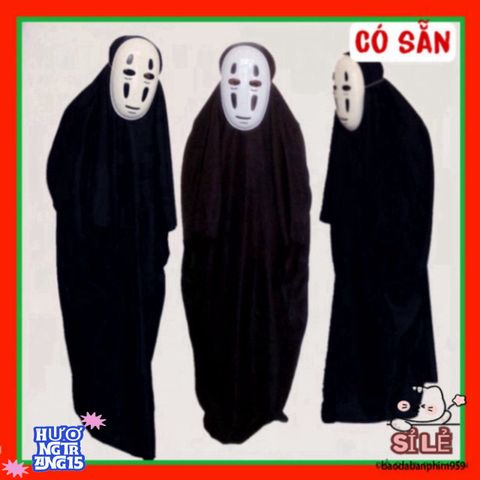 Bộ Hóa Trang Vô Diện Halloween - Áo Choàng, Mặt Nạ và Găng Tay Nhiều Size, Trang Phục Cosplay Đặc Biệt Cho Bé Yêu