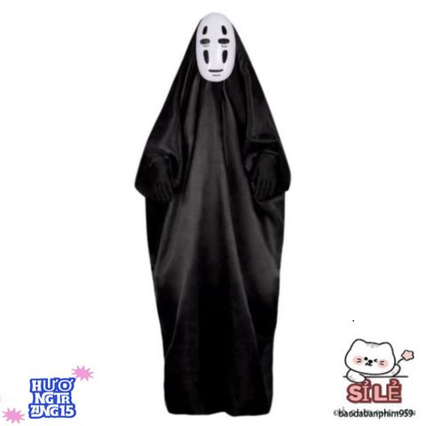 Bộ Hóa Trang Vô Diện Halloween - Áo Choàng, Mặt Nạ và Găng Tay Nhiều Size, Trang Phục Cosplay Đặc Biệt Cho Bé Yêu