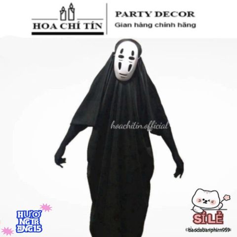Bộ Trang Phục Vô Diện Halloween - Bộ Đồ Hóa Trang Gồm Áo Choàng, Mặt Nạ & Găng Tay Phong Cách Bí Ẩn Cho Dịp Tiệc