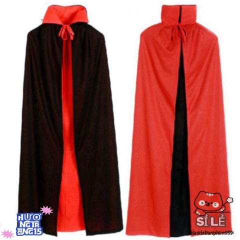 Áo Choàng Phù Thủy Ma Cà Rồng 2 Màu - Áo Choàng Halloween Chất Liệu Thun Bền, Phong Cách Huyền Bí Dành Cho Tất Cả Các Độ Tuổi