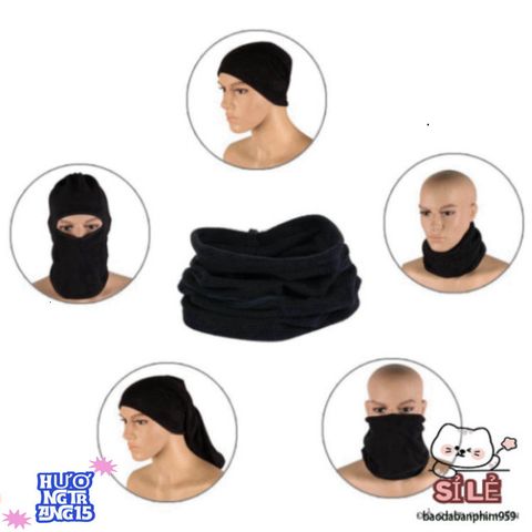 Khẩu Trang Đầu Lâu Đen - Phụ Kiện Chống Nắng Độc Đáo Cho Nam Nữ, Đa Năng Dùng Khi Đi Phượt và Thể Thao