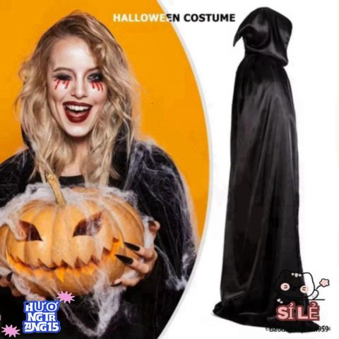 Áo choàng Halloween Phù Thủy Filewoto 59 inch - Trang Phục Hóa Trang Đặc Biệt cho Bữa Tiệc, Thời Trang Bí Ẩn