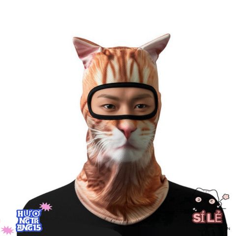 Mặt Nạ Balaclava 3D Mèo Musion - Che Nắng Thoáng Khí, Phụ Kiện Thời Trang Cho Nam Nữ Đam Mê Hoạt Động Ngoài Trời