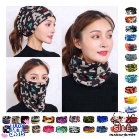 Khăn Đa Năng Thun Lạnh - Khăn Che Nắng Đa Dụng, Màu Sắc Ngẫu Nhiên, Phụ Kiện Thể Thao Mùa Hè, Tiện Lợi Cho Hoạt Động Ngoài Trời