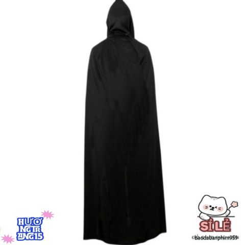 Áo Choàng Halloween Đen Đỏ LISHUANG 59 inch - Đạo Cụ Cosplay Bí Ẩn Cho Tiệc Hóa Trang Kinh Dị