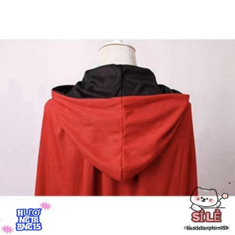 Áo Choàng Halloween Đen Đỏ LISHUANG 59 inch - Đạo Cụ Cosplay Bí Ẩn Cho Tiệc Hóa Trang Kinh Dị