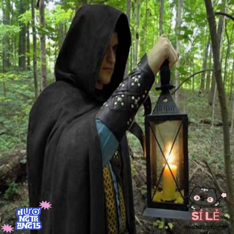 Áo Choàng Halloween Đen Đỏ LISHUANG 59 inch - Đạo Cụ Cosplay Bí Ẩn Cho Tiệc Hóa Trang Kinh Dị