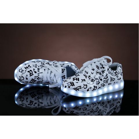 Giày Phát Sáng Nốt Nhạc Đổi Màu 7 Màu - Thời Trang Nam Nữ, Chống Nước, LED Cho Tiệc Tùng, Sự Kiện