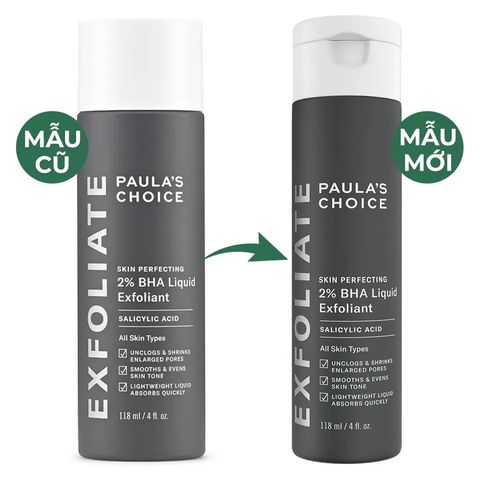 Dung Dịch Tẩy Da Chết Paula’s Choice 2% BHA - Giảm Mụn, Làm Sáng Da, Chăm Sóc Da Nhờn, Da Hỗn Hợp, 118ml Chính Hãng