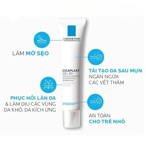 Kem Dưỡng Gel B5 La Roche-Posay Cicaplast 40ml - Phục Hồi Da Nhạy Cảm, Giảm Thâm, Dưỡng Ẩm Tối Ơi & Không Chứa Paraben