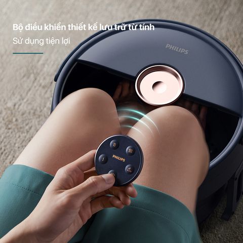 Bồn Ngâm Chân Massage Philips PPM6501 - Thiết Kế Gấp Gọn, Massage Thủy Lực 360 Độ, Gia Nhiệt 800W, Thư Giãn Hiệu Quả Tại Nhà