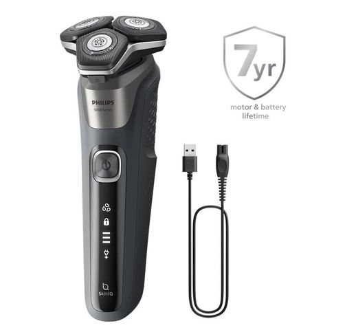 Máy Cạo Râu Philips S5887/50 Series 5000 - Công Nghệ SkinIQ, 45 Lưỡi Dao SteelPrecision, Cạo Râu Khô và ướt, Pin Li-Ion 60 Phút