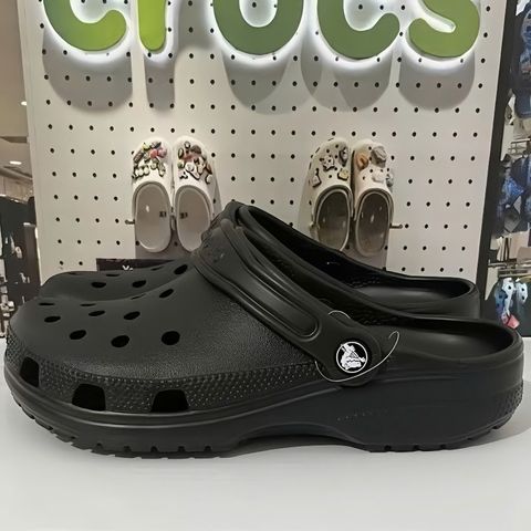 Giày Sục Crocs Classic Clog Đen Kem Trắng - Dép Sandal Quai Hậu Thời Trang, Siêu êm Dành Cho Nam Nữ, Phong Cách Trẻ Trung