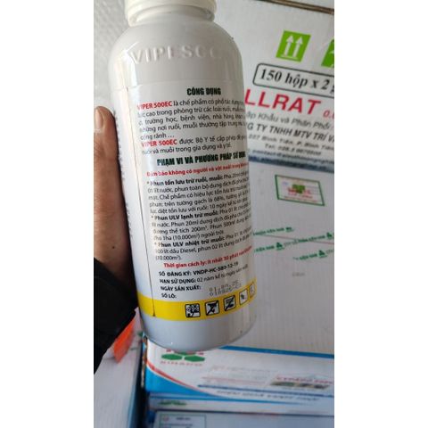 Thuốc Diệt Côn Trùng VIPER 500EC 1L - Chuyên Diệt Muỗi, Ruồi, Kiến, Gián - An Toàn, Hiệu Quả Cao, Được Bộ Y Tế Cấp Phép