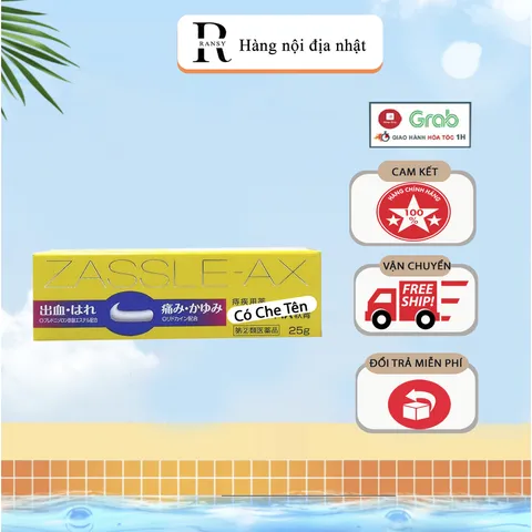 Kem Bôi Da ZASSLE-AX Nhật Bản 25g - Sản Phẩm Chăm Sóc Da Nhạy Cảm, Không Nhờn Rít, Dễ Dàng Thẩm Thấu