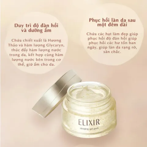 Mặt Nạ Ngủ Dưỡng Ẩm Elixir Superieur Sleeping Gel Pack 105g - Sản Phẩm Nội Địa Nhật Bản Chuyên Sâu cho Da Khô Mất Nước