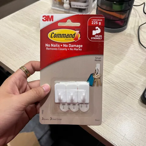 Combo 10 bộ móc treo 3M COMMAND™ 17502ANZ, chịu tải 225g/ móc, 3 móc/vỉ, sản xuất tại Singapore