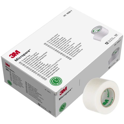 Băng Keo Giấy Y Tế 3M Micropore 1530-1 - 2,5cm x 9,1m, Êm Da, Dính Chắc, An Toàn cho Da Nhạy Cảm - Sản Phẩm Chính Hãng 3M