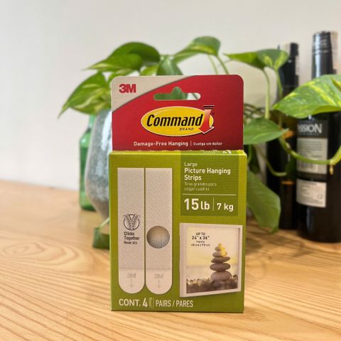 Bộ 8 miếng dán treo tranh 3M Command 17206-ES, chịu trọng tải 7 kg/4 cặp miếng dán, sản xuất tại Mỹ