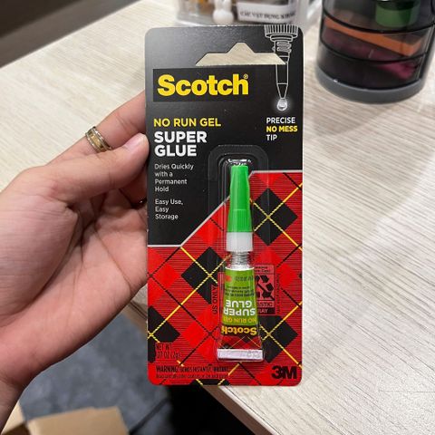 Keo Dán Siêu Dính 3M™ Scotch® AD113 Trong Suốt, Mau Khô, 2g - Dán Nhanh, Chính Xác, Dùng Cho Gỗ, Kim Loại, Da, Gốm, Nhựa