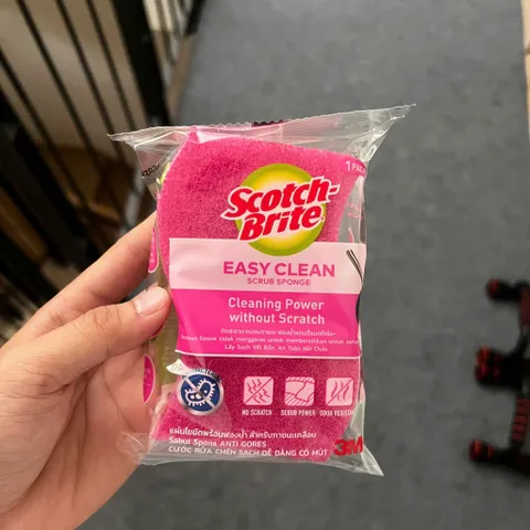 Miếng Rửa Chén Hình Sóng 3M Scotch-Brite Easy Clean - Combo 3 Miếng Không Trầy Xước, Thân Thiện Cho Nồi Chảo Chống Dính, Màu Hồng