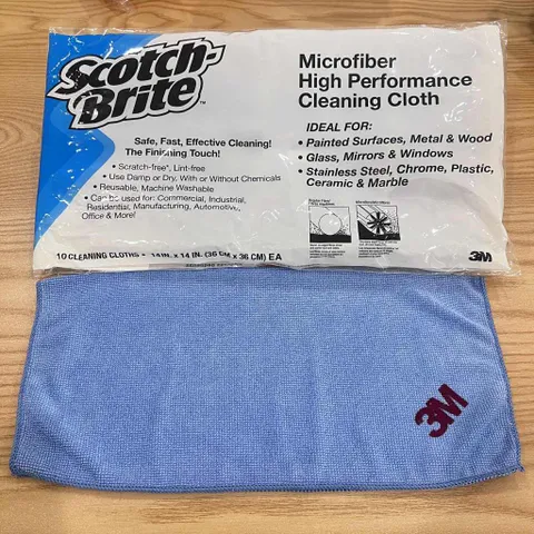 Khăn Lau Đa Năng 3M Scotch-Brite Microfiber SQ21 - Siêu Thấm, Không Xước Bề Mặt, Kích Thước 36x36cm, Bộ 10 Cái