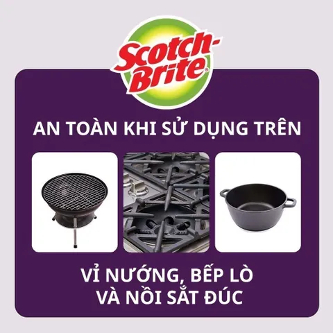 Combo 3 gói 12 miếng cọ rửa đa năng 3M Scotch Brite™ 7447 siêu mạnh, 100mm x 150mm - 4 miếng/gói