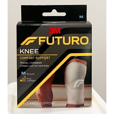 Bó Gối Thể Thao Futuro 76587ENR Size M - Hỗ Trợ Tối Đa Cho Đầu Gối, Màu Xám, Chính Hãng 3M Mỹ