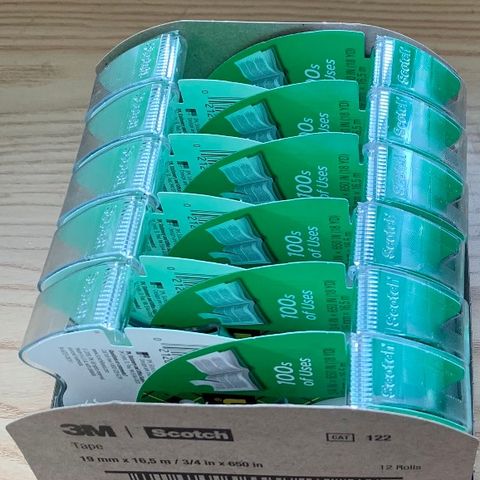 Băng Dính Kỳ Diệu 3M SCOTCH® MAGIC TAPE 122 - Set 3 Cuộn Trong Suốt 19mm x 16,5m, Lý Tưởng Cho Văn Phòng Và Học Sinh