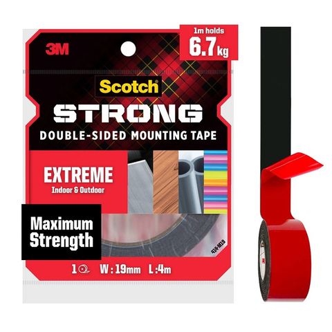 Băng Dính Hai Mặt Siêu Chịu Lực 3M Scotch 414-M19 - Kích Thước 19mm x 4m, Chịu Tải 6.7kg/1m, Lý Tưởng Cho Treo Đồ Trang Trí Nội Thất