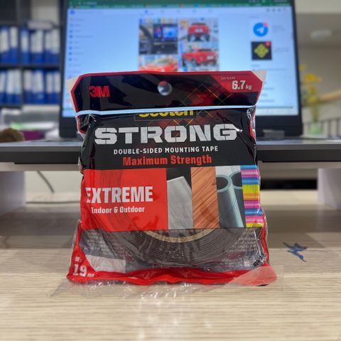 Băng Dính Hai Mặt Siêu Chịu Lực 3M Scotch 414-M19 - Kích Thước 19mm x 4m, Chịu Tải 6.7kg/1m, Lý Tưởng Cho Treo Đồ Trang Trí Nội Thất