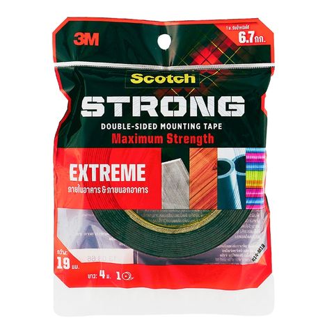 Băng Dính Hai Mặt Siêu Chịu Lực 3M Scotch 414-M19 - Kích Thước 19mm x 4m, Chịu Tải 6.7kg/1m, Lý Tưởng Cho Treo Đồ Trang Trí Nội Thất