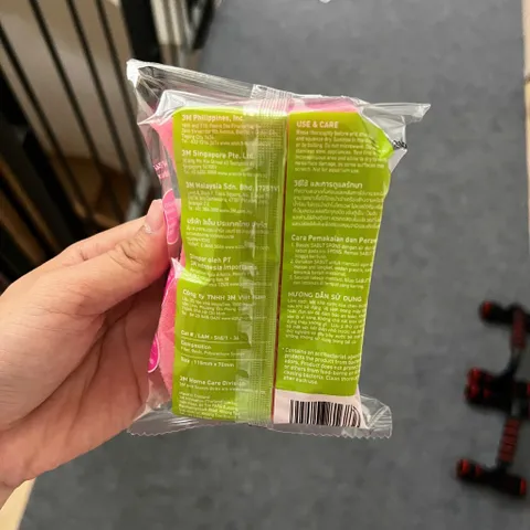Mút Rửa Bát 3M Scotch-Brite Hình Sóng Màu Hồng - Chống Trầy Xước, Kích Thước 11.5 x 7 cm, Sạch Khuẩn, Tiết Kiệm Thời Gian
