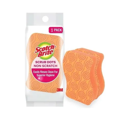 Combo 3 Miếng Cọ Rửa Chén 3M Scotch-Brite - Mút Hạt Mài Nổi Kháng Khuẩn, Chống Bám Bẩn, Dễ Dùng Trong Nhà Bếp