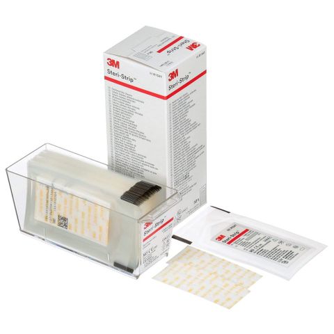 Miếng Dán Y Tế 3M Steri-Strip™ R1541 - Thay Thế Chỉ Khâu, An Toàn Cho Vết Thương Nhỏ, Túi 3 Miếng (6mm x 75mm) Sản Xuất Tại Mỹ