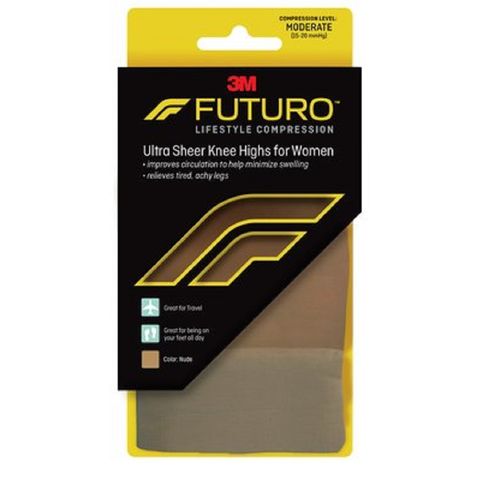 Vớ tĩnh mạch Futuro 71060EN - Độ nén 15-20 mmHg màu Nude, hỗ trợ điều trị giãn tĩnh mạch, sản xuất tại Mỹ