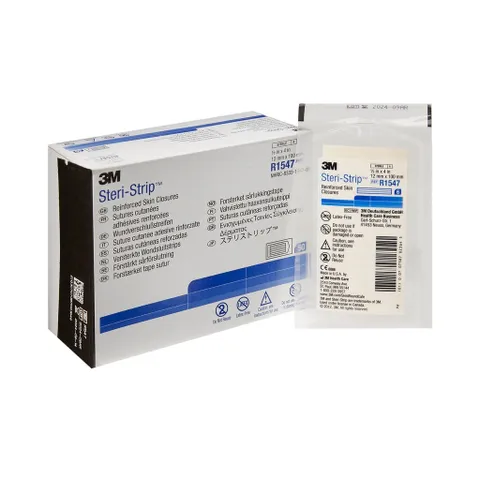 Miếng dán y tế 3M Steri-Strip™ R1547 - Thay thế chỉ khâu an toàn, 6 miếng/túi, 12mm x 100mm - Giảm đau & Nguy cơ nhiễm trùng
