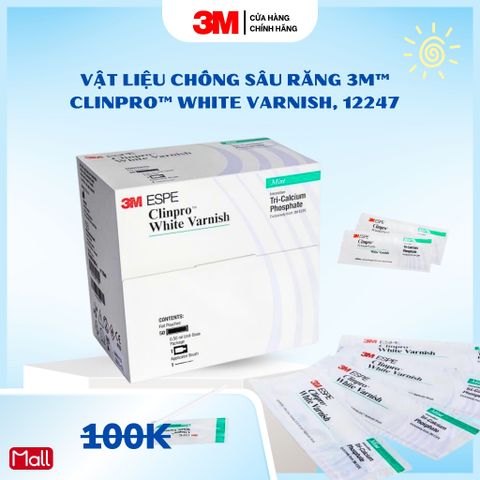 Varnish Ngừa Sâu Răng 3M™ Clinpro White 5% - Hộp 50 Gói, Chăm Sóc Răng Miệng Cho Trẻ Em, Sản Xuất Tại Mỹ