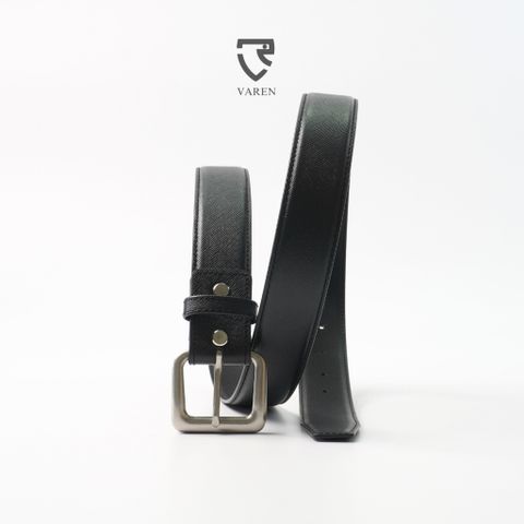 Thắt Lưng Nam Da Thật VAREN - Khóa Hợp Kim Cao Cấp, Bản 3.4cm Phong Cách Y2K Sang Trọng, Phụ Kiện Thời Trang Nam