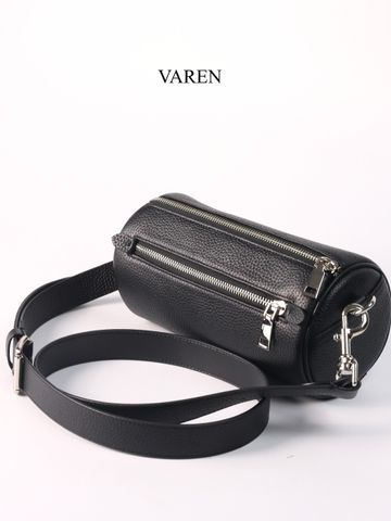 Túi Duffle Da Bò Thời Trang Unisex VAREN - Túi Đeo Chéo Dáng Trống Sang Trọng cho Nam Nữ, Chất Liệu Cao Cấp, Tiện Lợi Di Chuyển