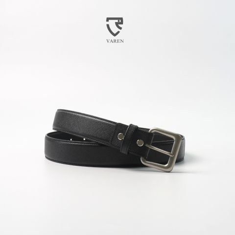 Thắt Lưng Nam Da Thật VAREN - Khóa Hợp Kim Cao Cấp, Bản 3.4cm Phong Cách Y2K Sang Trọng, Phụ Kiện Thời Trang Nam