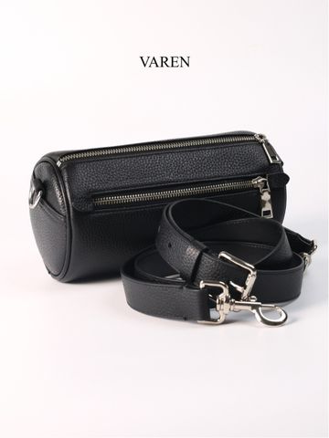 Túi Duffle Da Bò Thời Trang Unisex VAREN - Túi Đeo Chéo Dáng Trống Sang Trọng cho Nam Nữ, Chất Liệu Cao Cấp, Tiện Lợi Di Chuyển