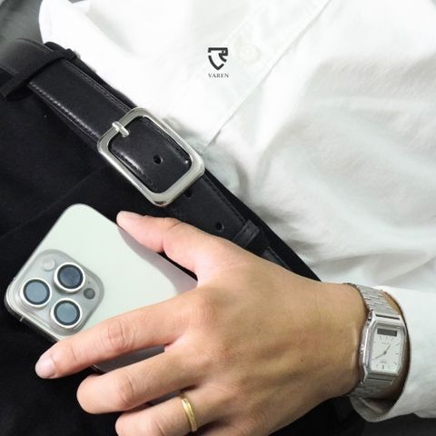 Thắt Lưng Da Thật Bản Nhỏ 2.8cm - Dây Nịt Phong Cách Tối Giản Unisex Khóa Hợp Kim Thời Trang TL01 cho Nam Nữ
